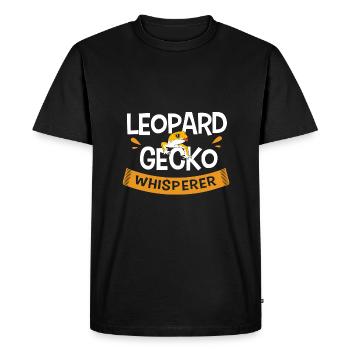 Leopard Gecko - Men's Premium Organic T-Shirt - black - Front - Nico (187cm)
