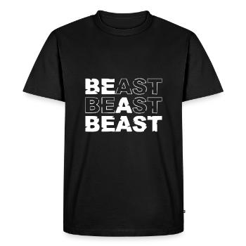 Be A Beast Beast Powerlifting Weightlifting Thé - T-shirt Premium bio Homme - noir - Devant - Nico (187cm)
