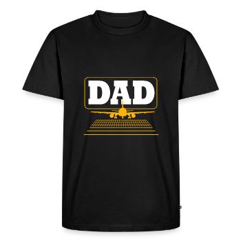 Pilote d’avion - T-shirt Premium bio Homme - noir - Devant - Nico (187cm)