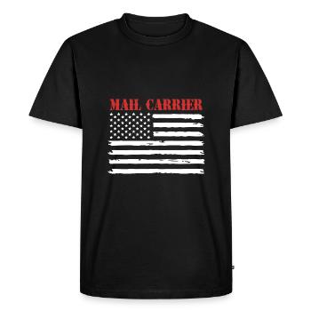 Facteur - T-shirt Premium bio Homme - noir - Devant - Nico (187cm)