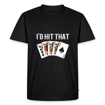 Blackjack Blackjack Casino Gambling - Men's Premium Organic T-Shirt - black - Front - Nico (187cm)