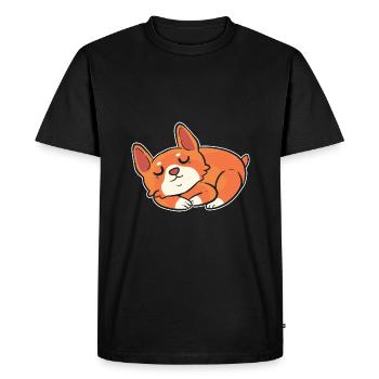Corgi - T-shirt Premium bio Homme - noir - Devant - Nico (187cm)