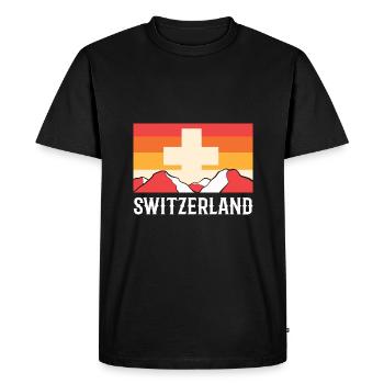 Suisse - T-shirt Premium bio Homme - noir - Devant - Nico (187cm)