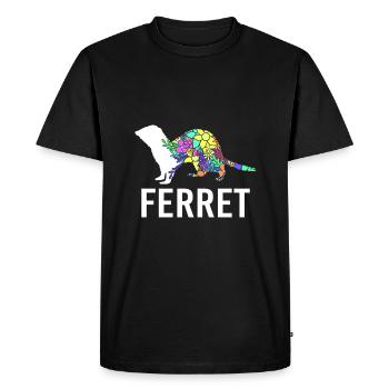 Furet - T-shirt Premium bio Homme - noir - Devant - Nico (187cm)