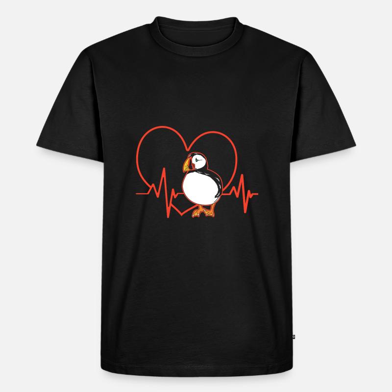 Papageientaucher Puffin - Männer Premium Bio T-Shirt - Schwarz