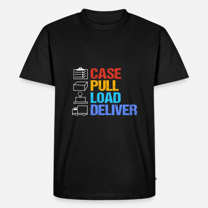 Postbote - Männer Premium Bio T-Shirt - Schwarz