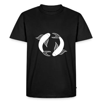 Pisces Zodiac Sign - Men's Premium Organic T-Shirt - black - Front - Nico (187cm)