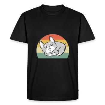 Corgi - T-shirt Premium bio Homme - noir - Devant - Nico (187cm)