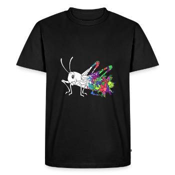 Grasshopper - Men's Premium Organic T-Shirt - black - Front - Nico (187cm)