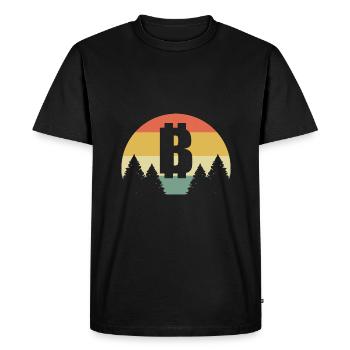 Le bitcoin - T-shirt Premium bio Homme - noir - Devant - Nico (187cm)