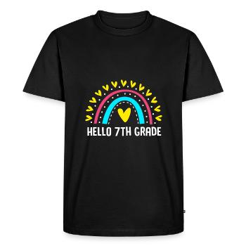 7th Grade - Men's Premium Organic T-Shirt - black - Front - Nico (187cm)