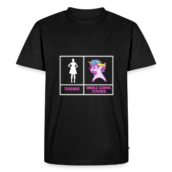 Enseignants de collège - T-shirt Premium bio Homme - noir - Devant - Nico (187cm)
