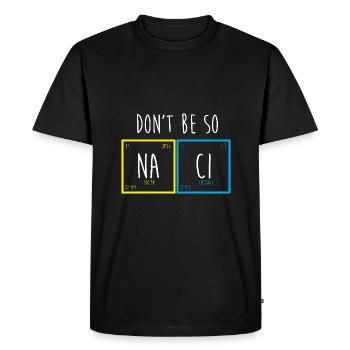 Tableau périodique - T-shirt Premium bio Homme - noir - Devant - Nico (187cm)
