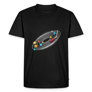 Universe Solar System - Men's Premium Organic T-Shirt - black - Front - Nico (187cm)