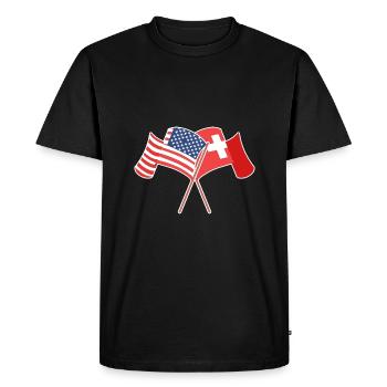 Suisse Suisse Suisse Allemande - T-shirt Premium bio Homme - noir - Devant - Nico (187cm)