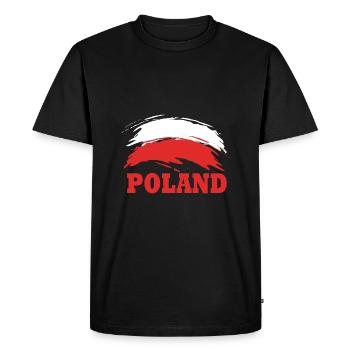 Poland Polish - Men's Premium Organic T-Shirt - black - Front - Nico (187cm)