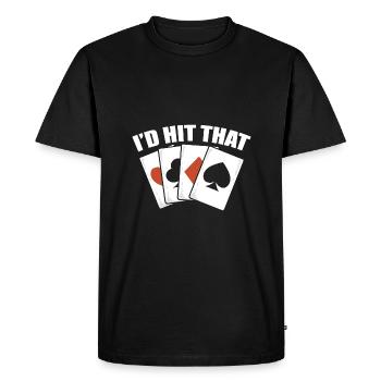 Blackjack Black Jack - Men's Premium Organic T-Shirt - black - Front - Nico (187cm)