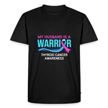 Thyroid cancer - Men's Premium Organic T-Shirt - black - Front - Nico (187cm)