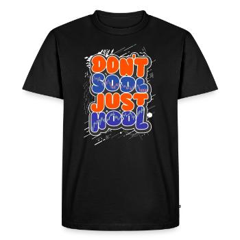 Ne pas Sodl Juste bleu Hodl - T-shirt Premium bio Homme - noir - Devant - Nico (187cm)