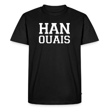 han ouais blanc tribunal charleroi - T-shirt Premium bio Homme - noir - Devant - Nico (187cm)