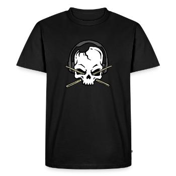 Drummer Drumsticks Band Loud Metal Rock Gift - Men's Premium Organic T-Shirt - black - Front - Nico (187cm)