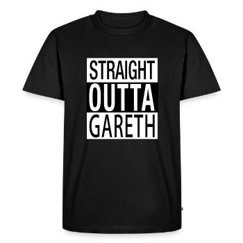 Cadeau tout droit sorti de Gareth DSA - T-shirt Premium bio Homme - noir - Devant - Nico (187cm)