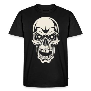 Crâne - l’élégance dans le style gothique - T-shirt Premium bio Homme - noir - Devant - Nico (187cm)
