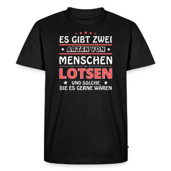 Pilots Gift - Two Types of... Design - Men's Premium Organic T-Shirt - black - Front - Nico (187cm)