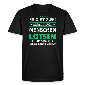 Pilots Gift - Two Types of... Design - Men's Premium Organic T-Shirt - black - Front - Nico (187cm)