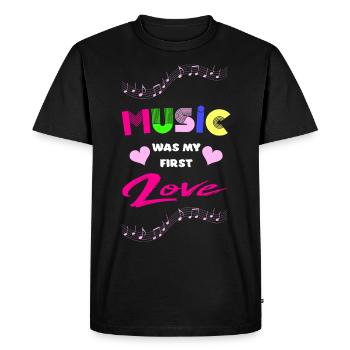 Musique - mon premier bunt d’amour - T-shirt Premium bio Homme - noir - Devant - Nico (187cm)