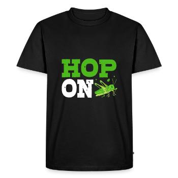 Grasshopper - Men's Premium Organic T-Shirt - black - Front - Nico (187cm)