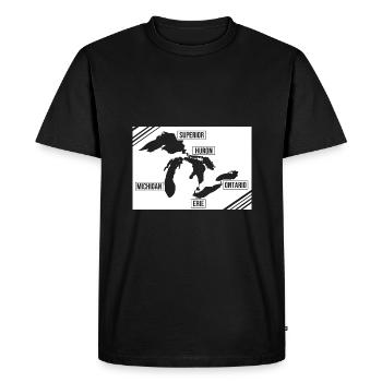 Great Lakes - Men's Premium Organic T-Shirt - black - Front - Nico (187cm)