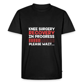 Chirurgie du genou - T-shirt Premium bio Homme - noir - Devant - Nico (187cm)