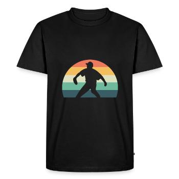 Softball Joueurs de softball - T-shirt Premium bio Homme - noir - Devant - Nico (187cm)