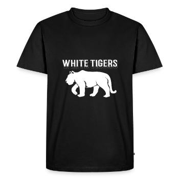 Tigre blanc - T-shirt Premium bio Homme - noir - Devant - Nico (187cm)