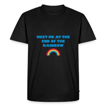 ★ Les couleurs de conception peuvent être modifiées ★ Rencontrez-moi à la fin de .. - T-shirt Premium bio Homme - noir - Devant - Nico (187cm)