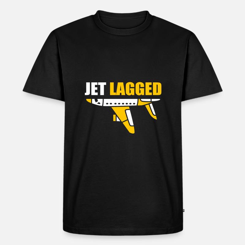 Pilot Flugzeug - Männer Premium Bio T-Shirt - Schwarz