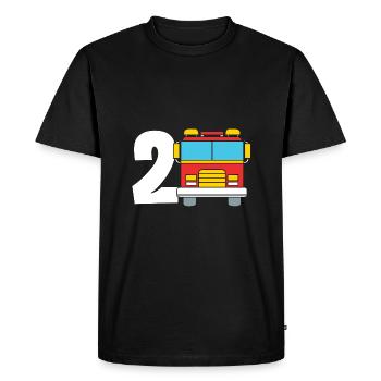 Fire engine children's birthday party - Men's Premium Organic T-Shirt - black - Front - Nico (187cm)