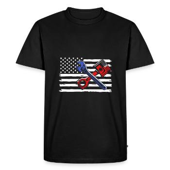 Motorist - Men's Premium Organic T-Shirt - black - Front - Nico (187cm)