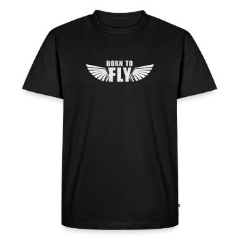 Born To Fly - T-shirt Premium bio Homme - noir - Devant - Nico (187cm)