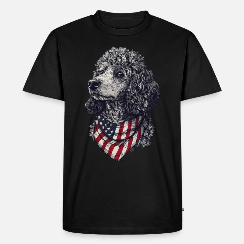 Pudel - Männer Premium Bio T-Shirt - Schwarz