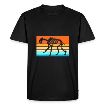 Tigre à dents de sabre - T-shirt Premium bio Homme - noir - Devant - Nico (187cm)