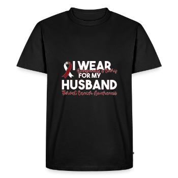 Cancer de la gorge - T-shirt Premium bio Homme - noir - Devant - Nico (187cm)