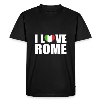 Italy Rome - Men's Premium Organic T-Shirt - black - Front - Nico (187cm)