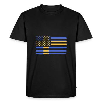 Suède Suédois - T-shirt Premium bio Homme - noir - Devant - Nico (187cm)