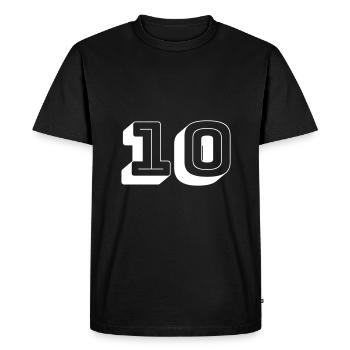 10 - Number - Number - Men's Premium Organic T-Shirt - black - Front - Nico (187cm)