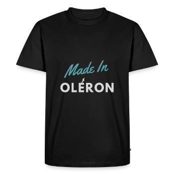 Made in Oléron - T-shirt Premium bio Homme - noir - Devant - Nico (187cm)