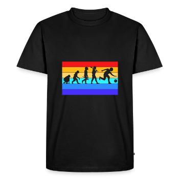 Bowling Bowler Bowling Skittles Boule de bowling - T-shirt Premium bio Homme - noir - Devant - Nico (187cm)