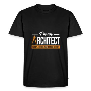 architect - Men's Premium Organic T-Shirt - black - Front - Nico (187cm)