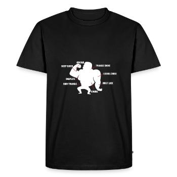 Jiu Jitsu Self Defense - Men's Premium Organic T-Shirt - black - Front - Nico (187cm)